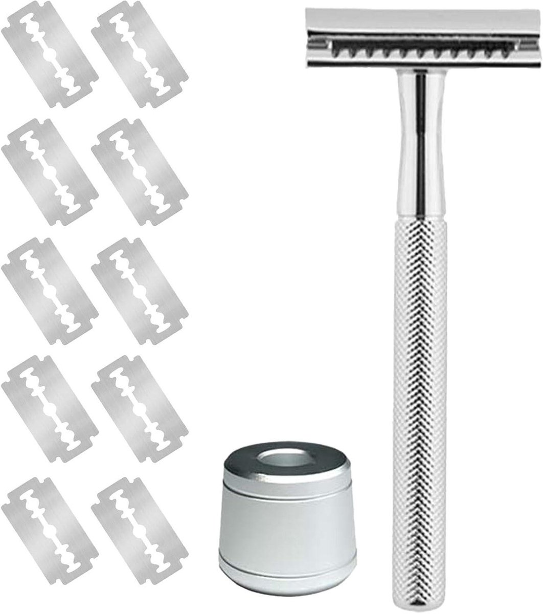 Scheerapparaat voor dames - Ontharingsapparaat Reis trimmer - Dagelijkse lichaamsverzorging - Niet-irriterende scheertechnologie - 109 x 44 cm - Zilver
