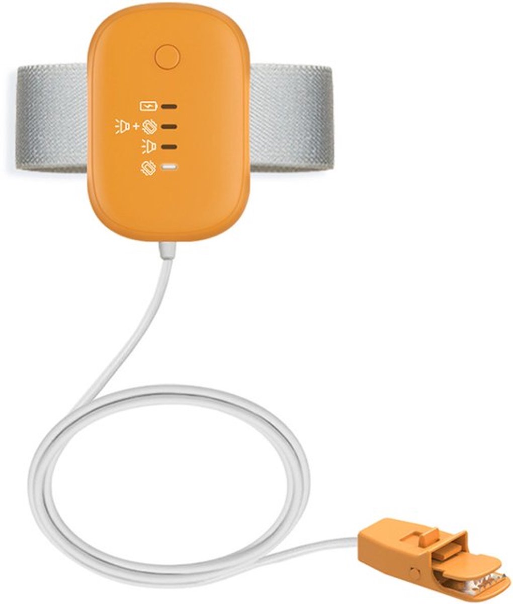 Plaswekker voor kinderen, oplaadbaar via USB, met luid geluid en sterke trilling, geschikt voor zindelijkheidstraining van kinderen (oranje).