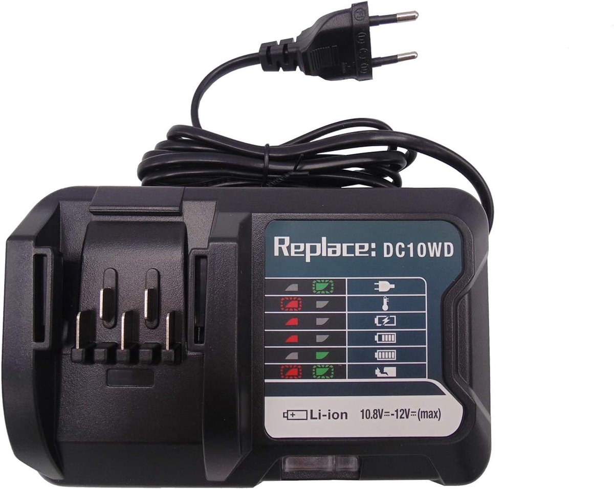 Replacement Charger Battery Decker Fast Charger with LED Screen 10.8V 12V DC10WD DC10SB DC10WC BL1015 BL1016 BL1021B - ShopVlot