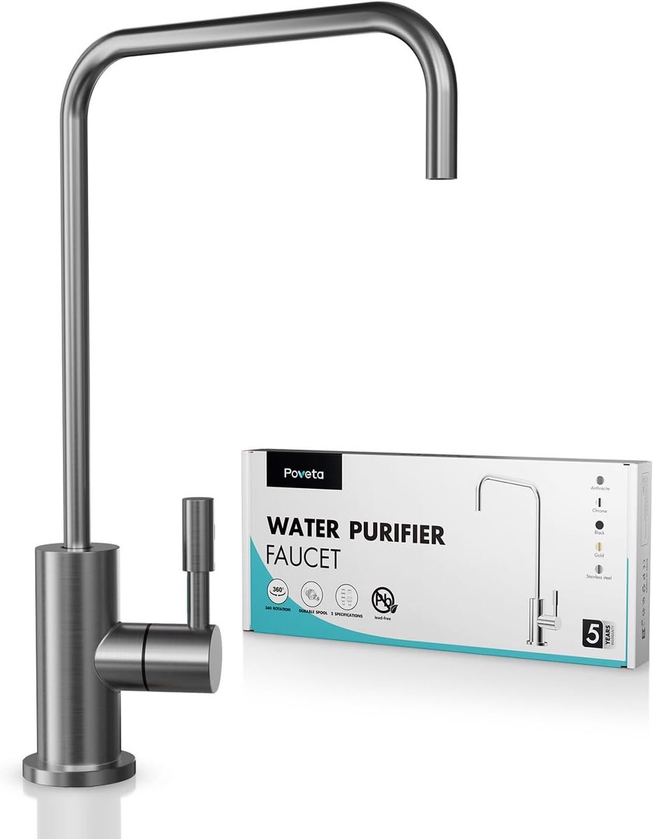 Drinking Water Tap, Kitchen Tap for Reverse Osmosis or Water Filter System, Kitchen Tap Made of Stainless Steel, Sink - ShopVlot