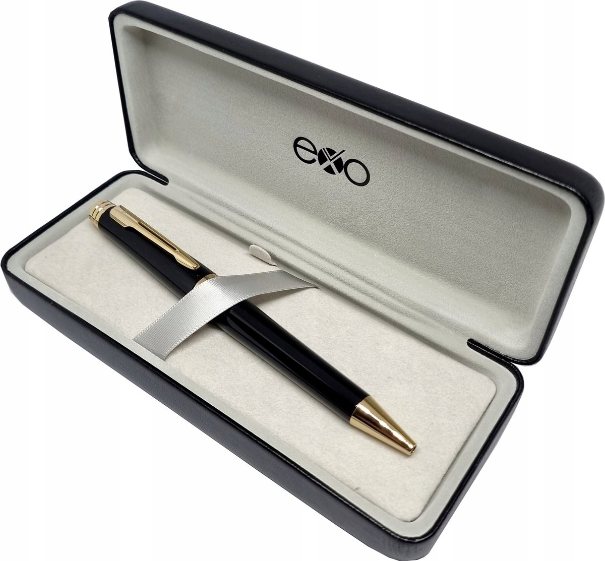 Luxe EXO Sagitta Balpen - Zwart Gelakt met Gouden Accenten