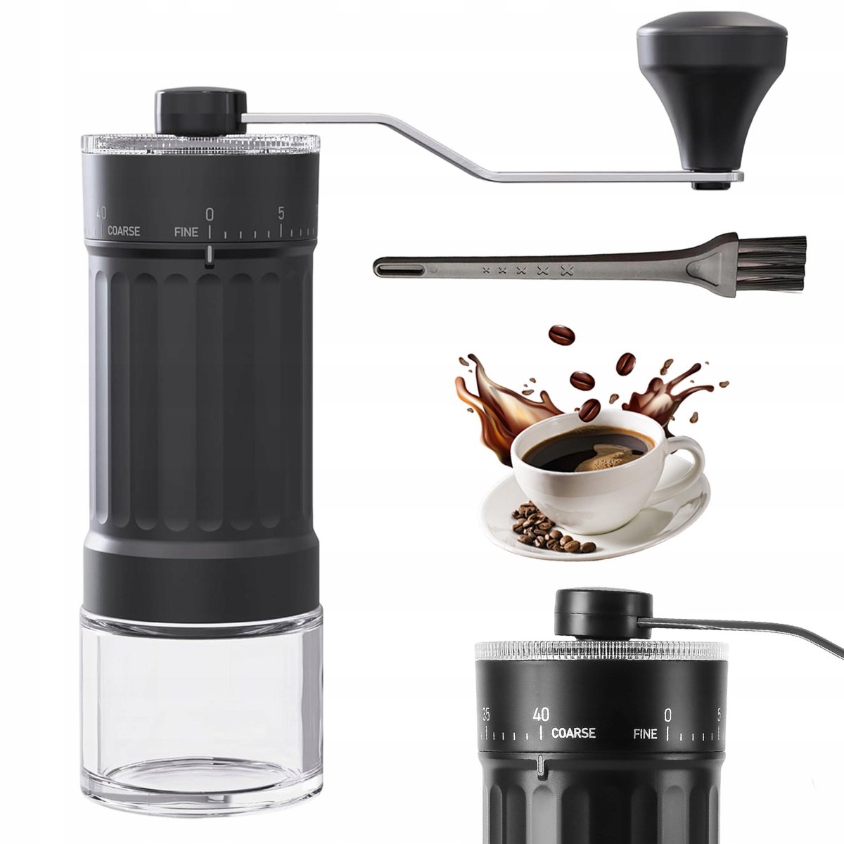 Handmatige koffiemolen met keramische maatschijf - 40 standen