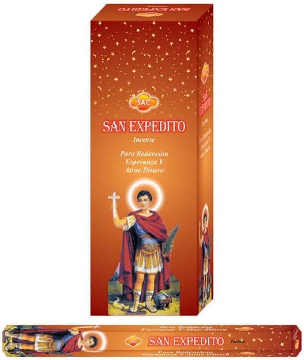 Wierookstokjes Sint Expeditus - Value Pack 6x20 Stuks - Oosterse kruiden en hars - Voor snelle oplossingen - ShopVlot