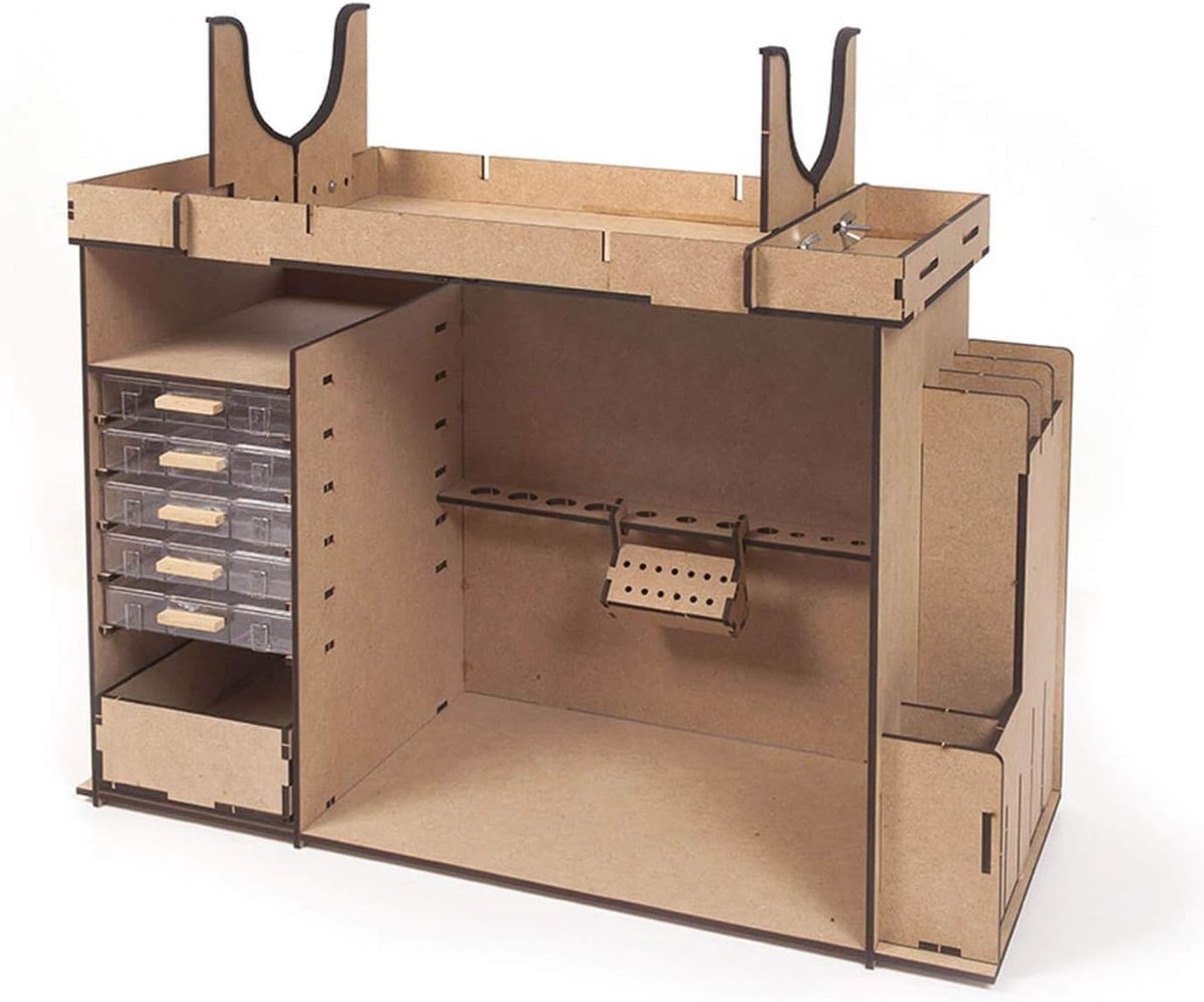 Werkplaatsmeubilair 572mm - Compact ontwerp - Ruimte voor modelleringstools - Organiseer uw werkruimte - ShopVlot