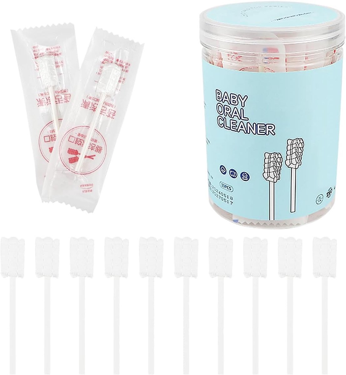 Baby mondreiniger 30 stuks - wegwerp gaasdoekjes - zachte reiniging - voor baby's 0-2 jaar - ShopVlot