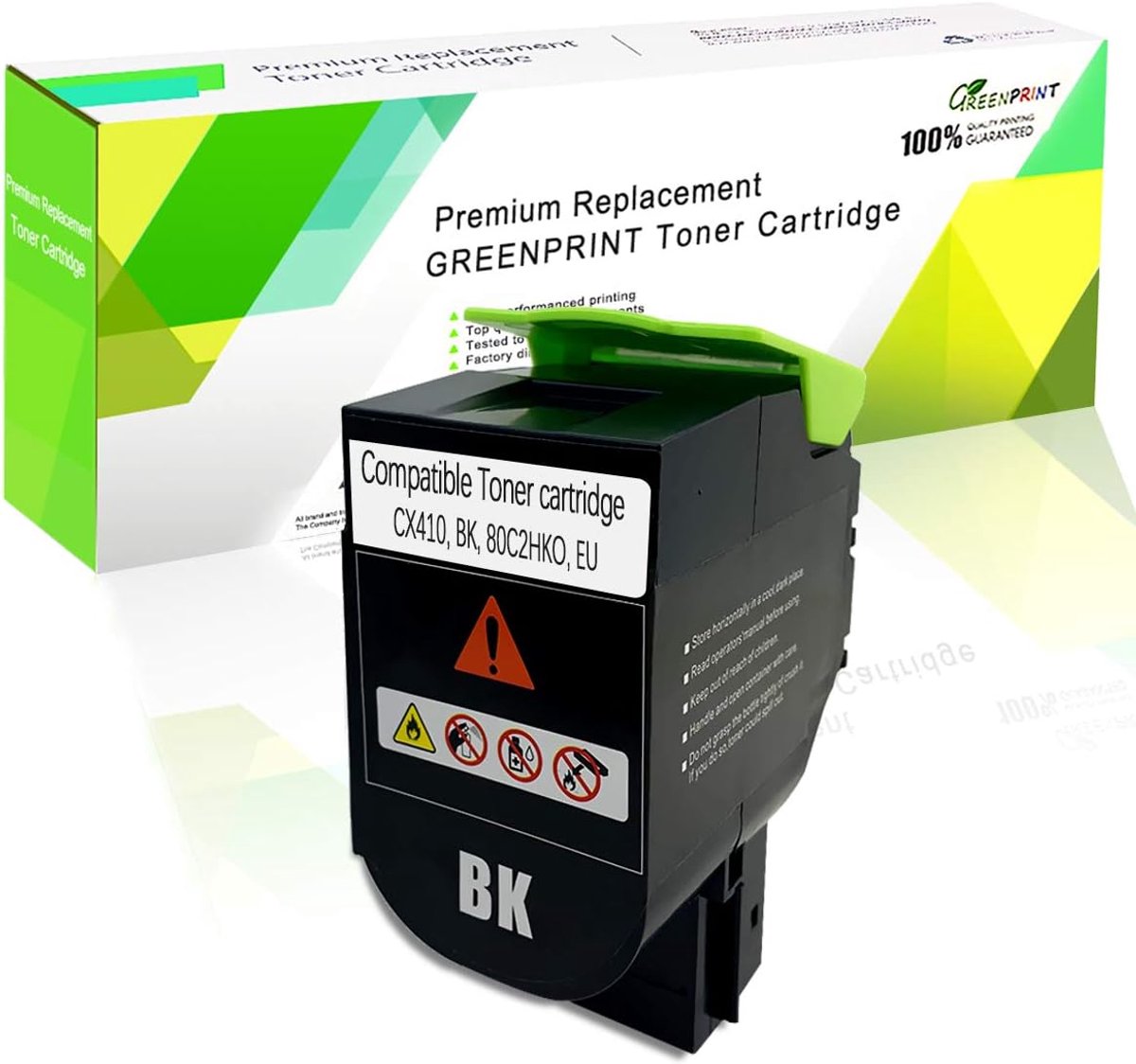 Tonerpatroon zwart hoge capaciteit 4000 pagina's - Compatibel voor Lexmark CX410 CX510 - Duurzaam en betrouwbaar - ShopVlot