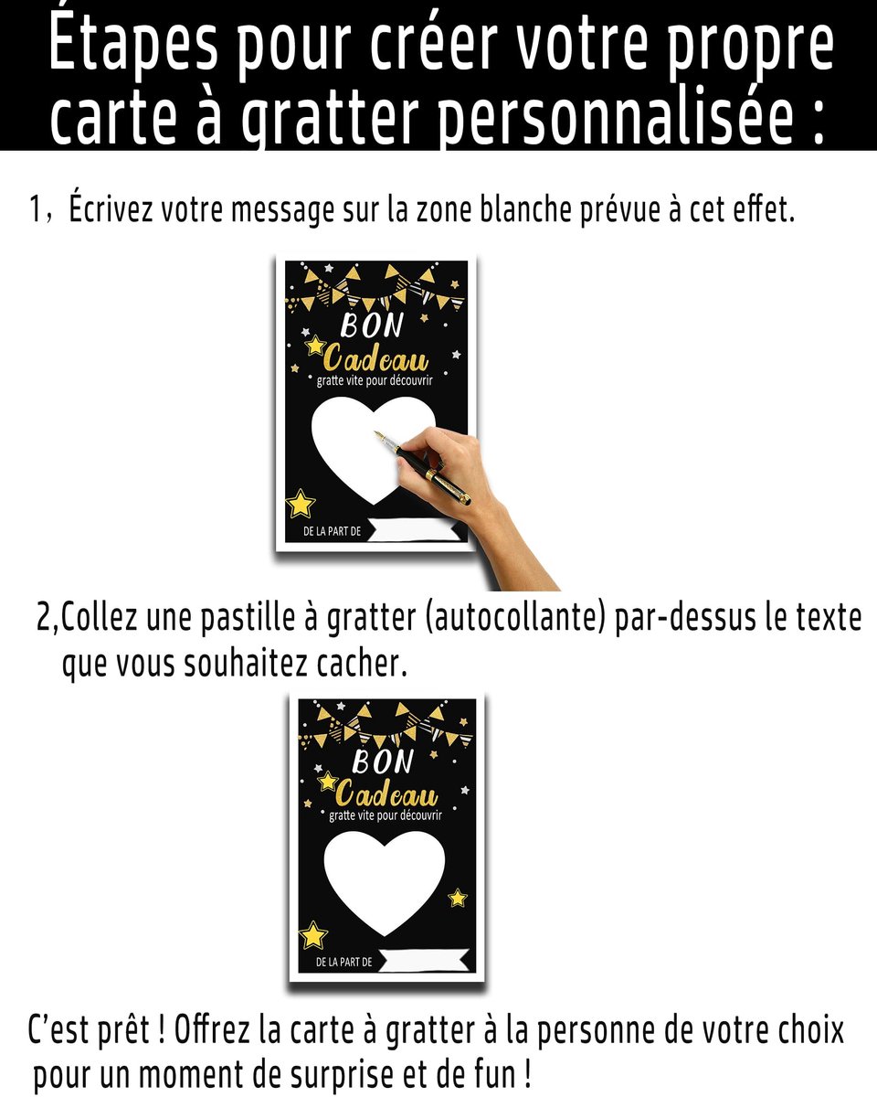 Cadeaubonnen om in te vullen - Aanpasbare kraskaart - Verjaardagskaart - Perfect cadeau voor stellen - ShopVlot