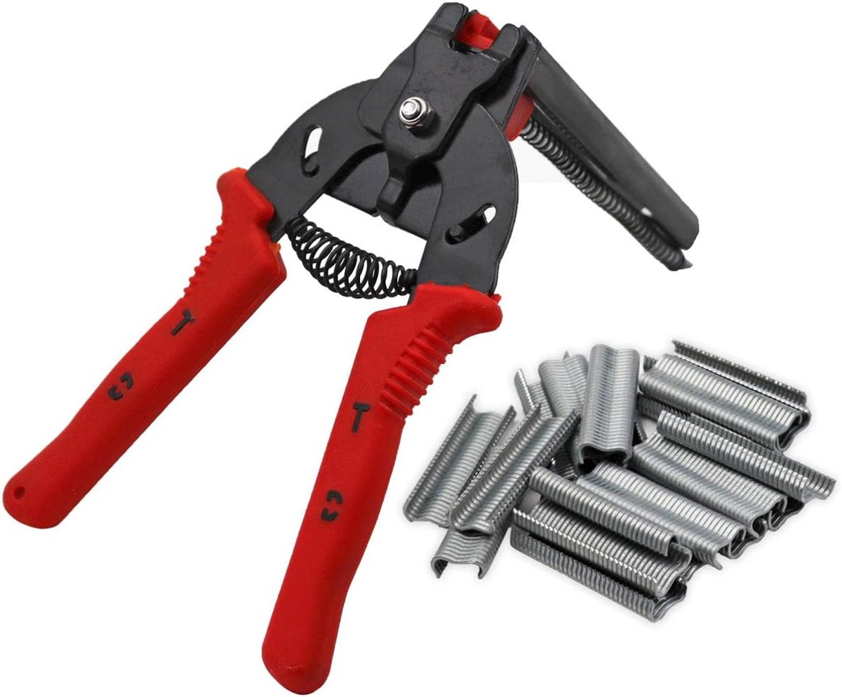 Hog ring tang met 600 clips - semi-automatisch - ergonomisch ontwerp - ideaal voor het bevestigen van gaas - ShopVlot