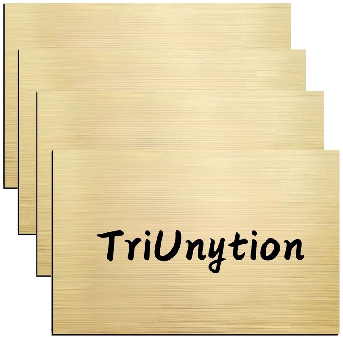 Plastic plaat voor lasergraveren 30 x 20 cm - 4 stuks ABS kunststof - zwart op goud mat geborsteld - ShopVlot