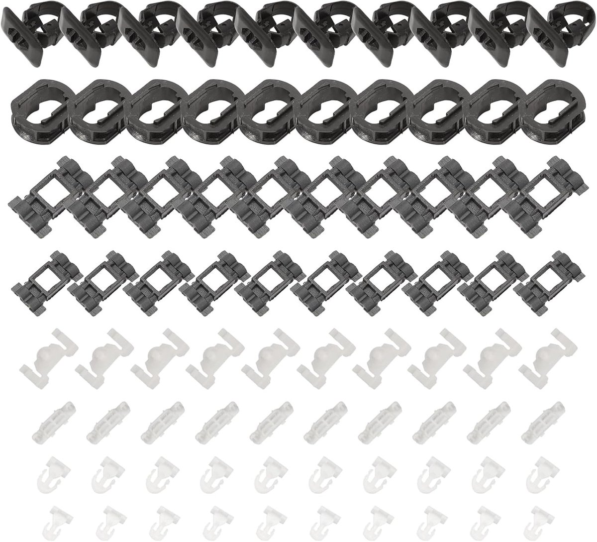 Set van 80 zijstrips clip set - compatibel met diverse modellen - vervangende clips voor decoratieve afwerking - ShopVlot