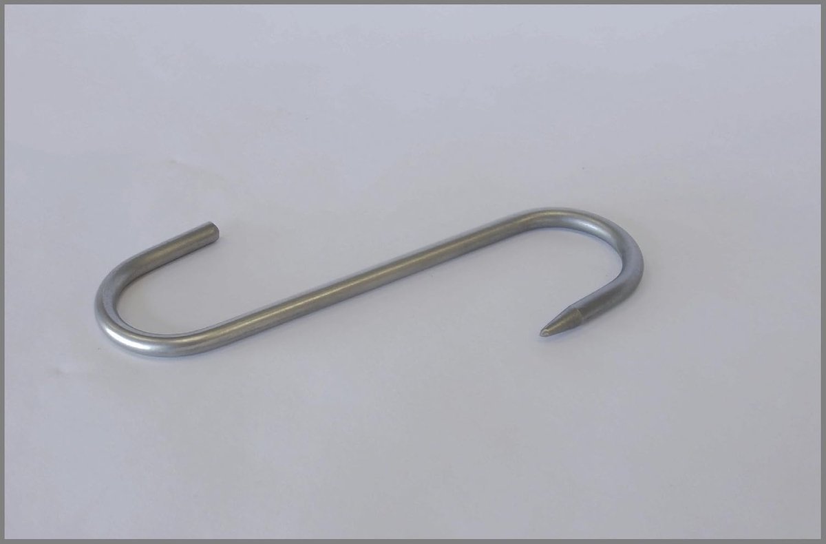 Butcher Hooks 10pcs - RVS S-haken 6mm x 14cm - Stevige rookhaken - Geschikt voor vlees tot 50 kg - ShopVlot