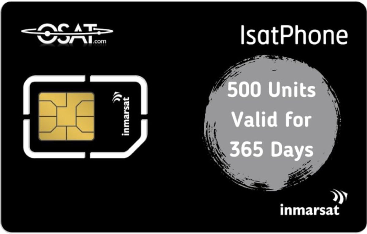Prepaid SIM kaart voor Inmarsat IsatPhone - 500 eenheden - 333 minuten - 365 dagen geldig - ShopVlot