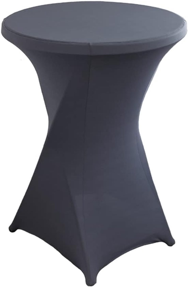 Bar tafel hoezen spandex 60-65 cm - donkergrijs - vierweg stretch - ideaal voor feesten - ShopVlot