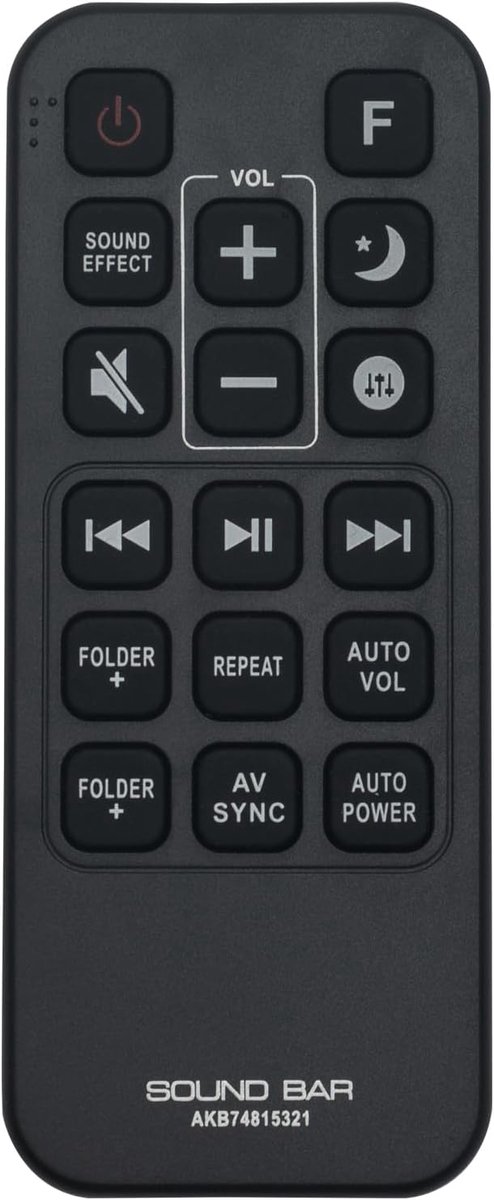 Vervangende afstandsbediening AKB74815321 - Compatibel met LG SH5B, SJ5Y-S - Eenvoudige werking - Direct gebruik - ShopVlot