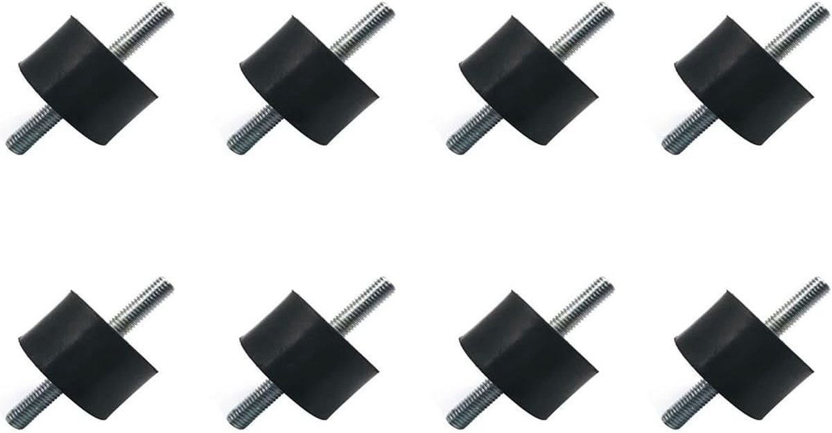 Rubber buffers 8 stuks - Vibration dampers - Geometrisch ontwerp - Geluidsreductie voor machines - SnelShoppen