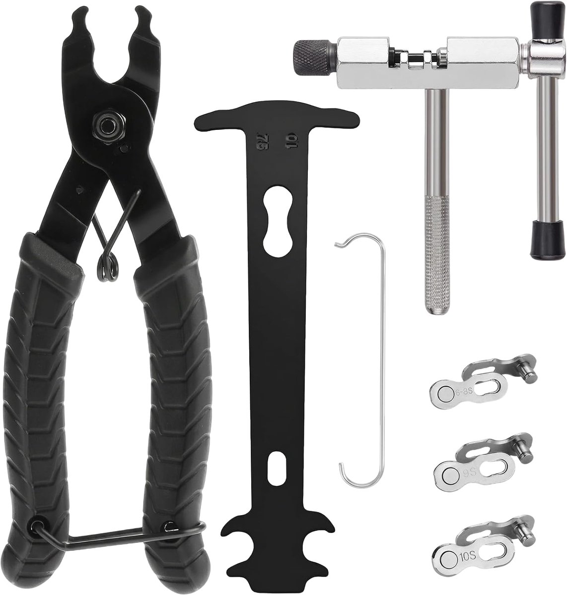 Fietskettinggereedschap - reparatieset met kettingtang - 3 paar fietskettingen - compleet voor onderhoud - SnelShoppen