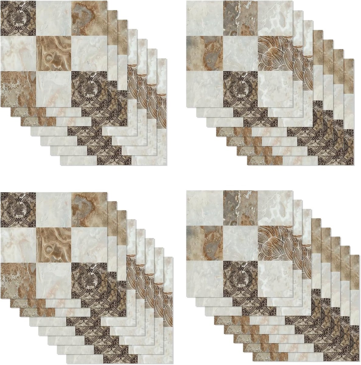 Tegelstickers 20 x 20 cm - zelfklevend - voor keuken en badkamer - unieke wanddecoratie - SnelShoppen