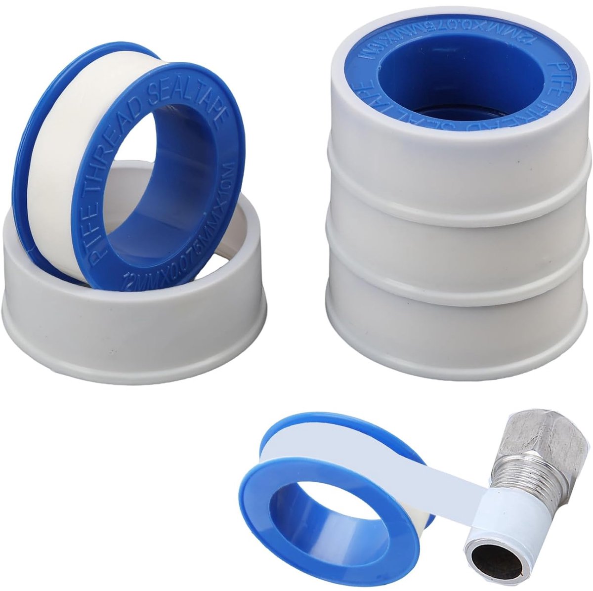 Sanitair afdichtband 10 m x 12 mm - PTFE tape - vochtbestendig - voor lekpreventie - SnelShoppen