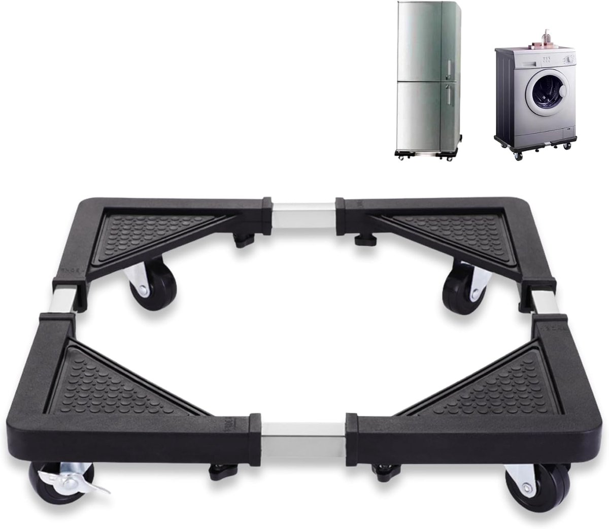 Wasmachine basis met 4 wielen - uitstelbaar 65 cm - 80 cm - geluidsreductie - stabiliteit en veiligheid - SnelShoppen