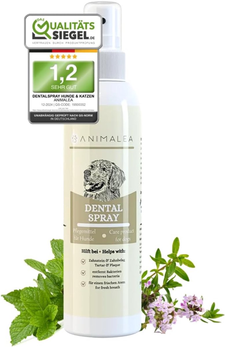 Tandenspray voor honden en katten 150 ml - 100% natuurlijk - tegen tandplak - voor frisse adem - ShopVlot