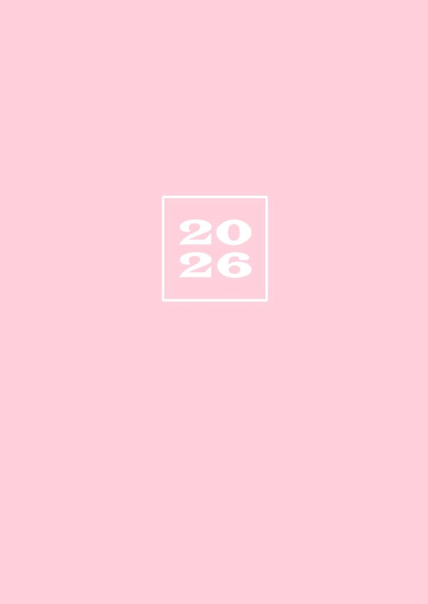Terminkalender 2026 A4 - Pastell roze - 1 week op 2 pagina's - Planner met tijdsindeling voor optimale organisatie - ShopVlot