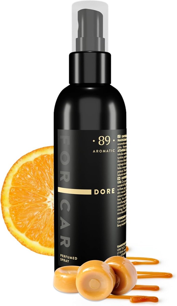 Auto geur spray 100ml - karamel, sinaasappel & rozen geur - langdurige luchtverfrisser - ShopVlot