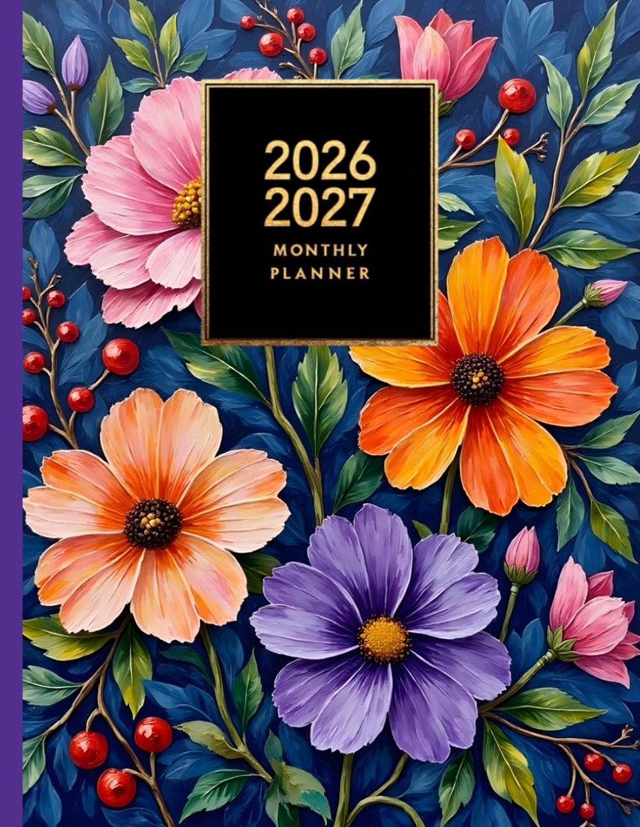 Maandplanner 2026 2027 - Groot formaat - Met feestdagen en inspirerende citaten - Perfect voor organisatie - ShopVlot