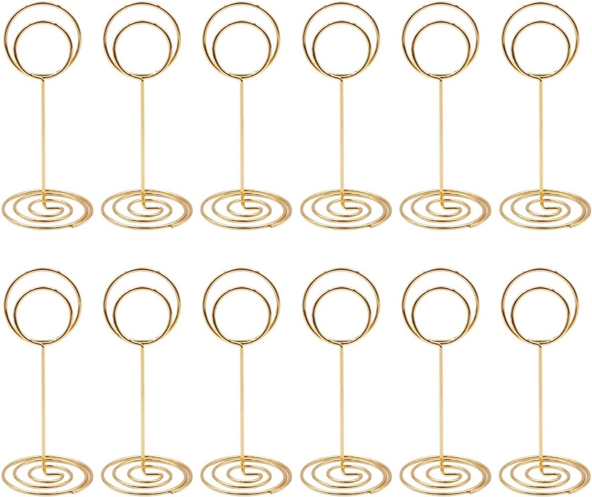 Mini kaart houders 12pcs - goud - metalen clips - ideaal voor bruiloften - ShopVlot