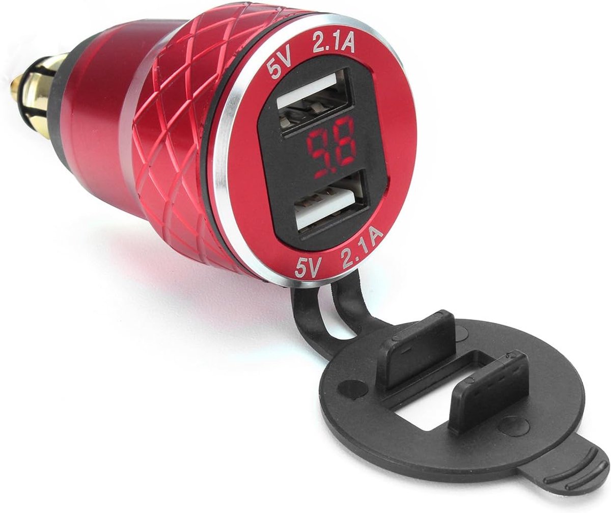 USB oplaadpunt motorfiets 4.2A - waterdichte aluminium behuizing - voor BMW stijl - ShopVlot