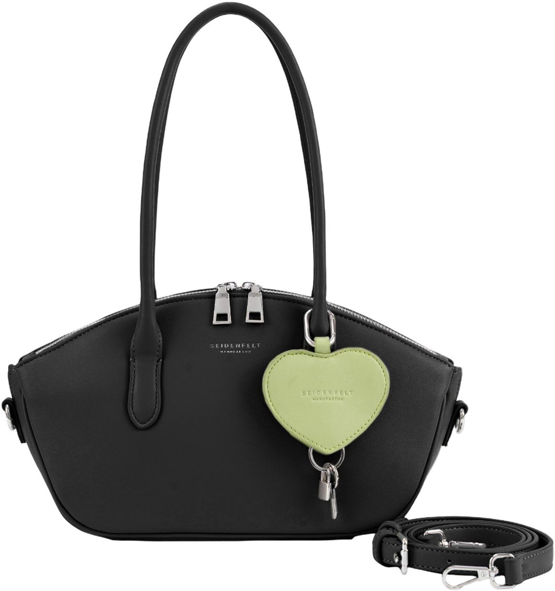 SEIDENFELT MANUFAKTUR schoudertas Lieto Shellbag Black zwart