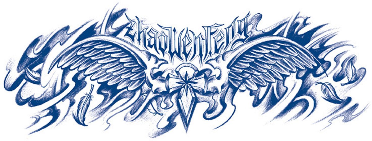 Tijdelijke tattoo Vleugels mysterieus 2 weken