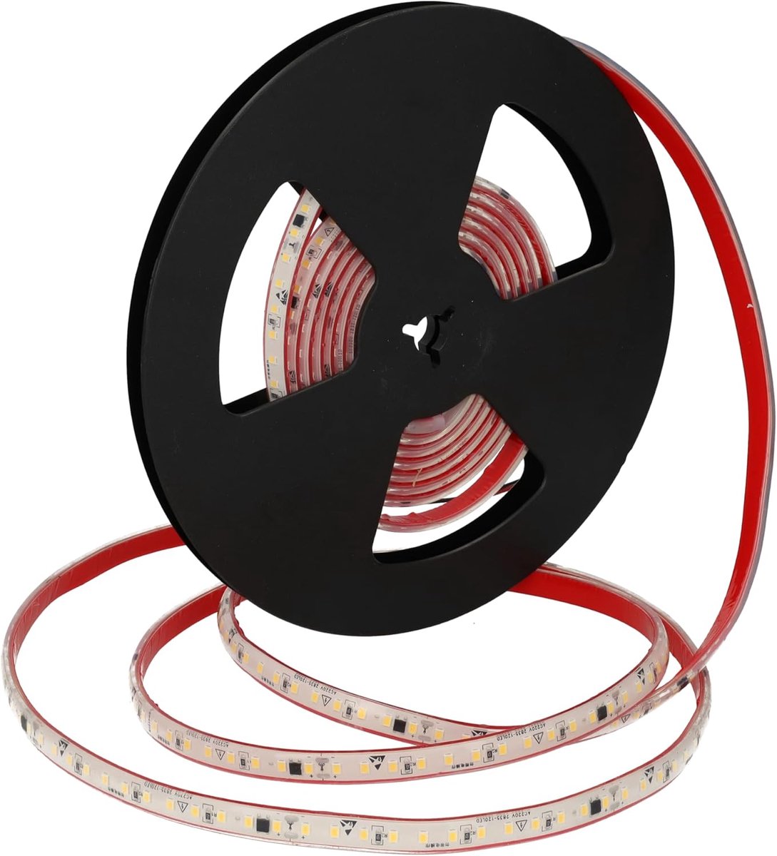 LED strip 220V 12W/m - warm wit 3000K - zelfklevend en inkortbaar - ideaal voor buitenverlichting - ShopVlot