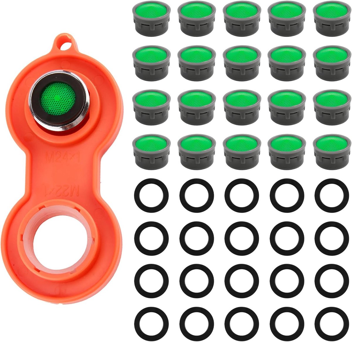 Waterkraan Filter Set 41-delig - Aerators en Spacers - Waterbesparing en Splashbescherming - ShopVlot