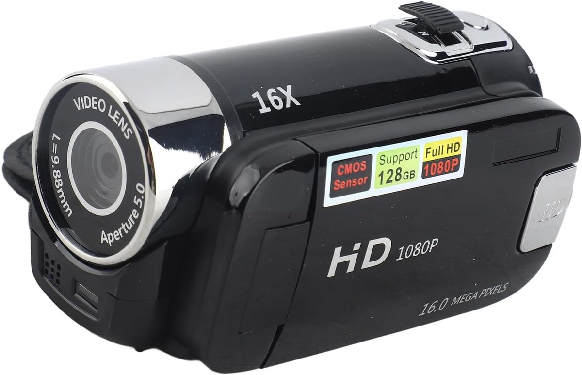 Digitale videorecorder Full HD - 270 graden rotatie - mini camcorder met 16x zoom - ideaal voor op reis - ShopVlot
