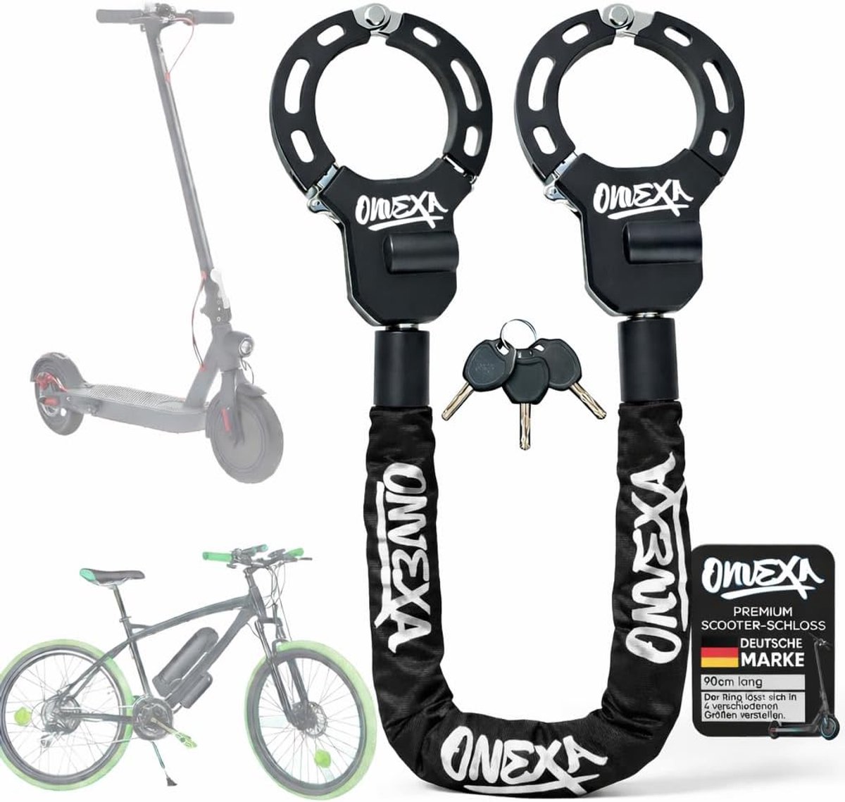 Handboeien Slot 90 cm - Verstevigd Staal - Anti-diefstal Beveiliging - Geschikt voor E-scooter en Fiets - SnelShoppen