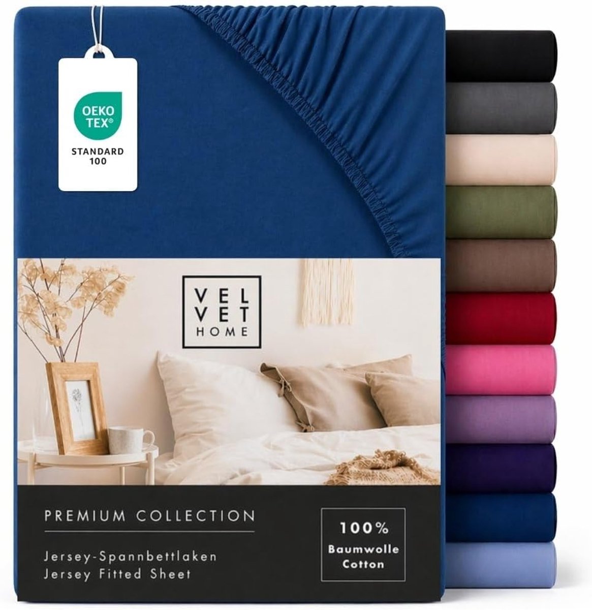 Fitted sheet 120x200cm - 100% gekamd katoen - elastisch en ademend - comfortabel slapen - SnelShoppen