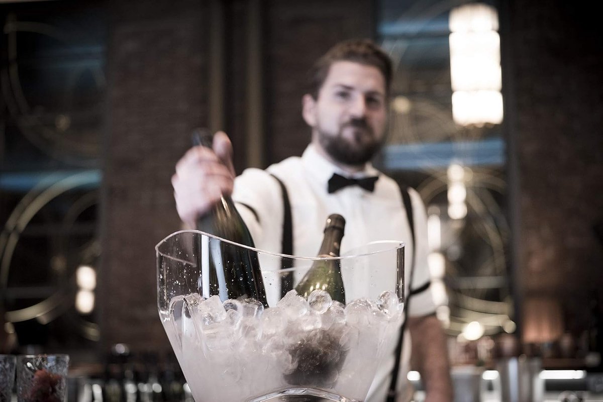 Wijnkühler 7 liter - heldere MS kunststof - met handvatten - ideaal voor feestjes - SnelShoppen