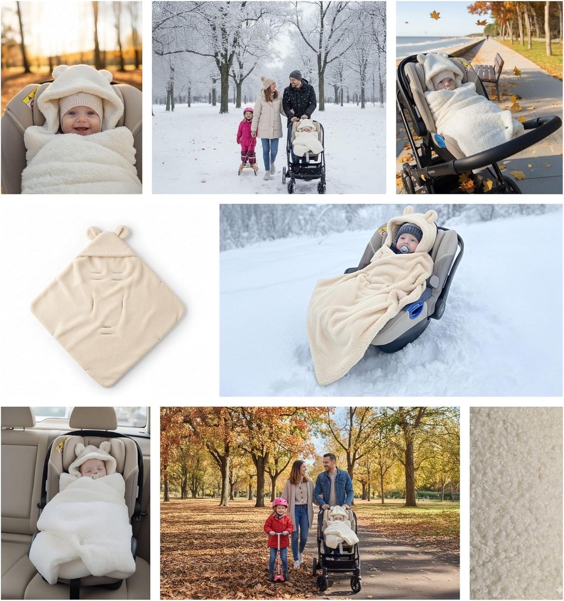 Slaapzak kinderwagen - Winter voetenzak - Warm en zacht - Comfortabel voor je baby - SnelShoppen