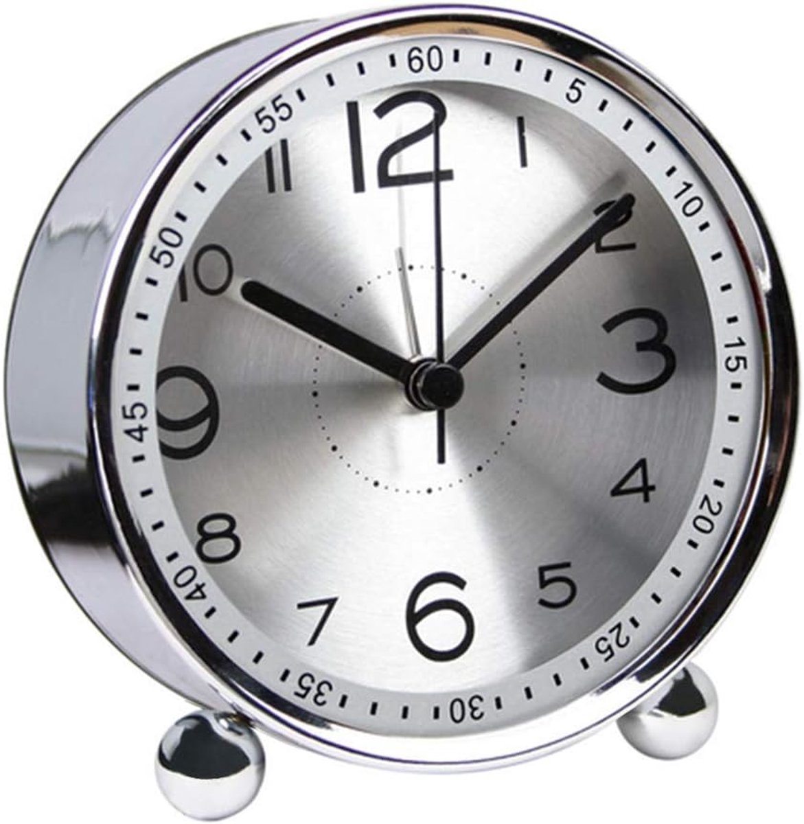Alarmklok 10 cm - Retro design - Stille metaal - Perfect voor onderweg - SnelShoppen