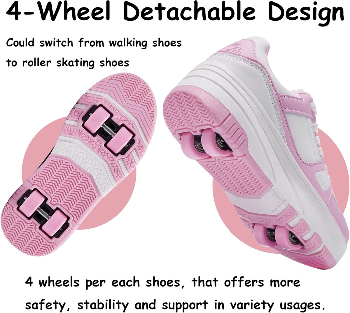 Roller skates schoenen voor kinderen - verstelbare wielen - trendy sneakers - ideaal voor buiten spelen - SnelShoppen