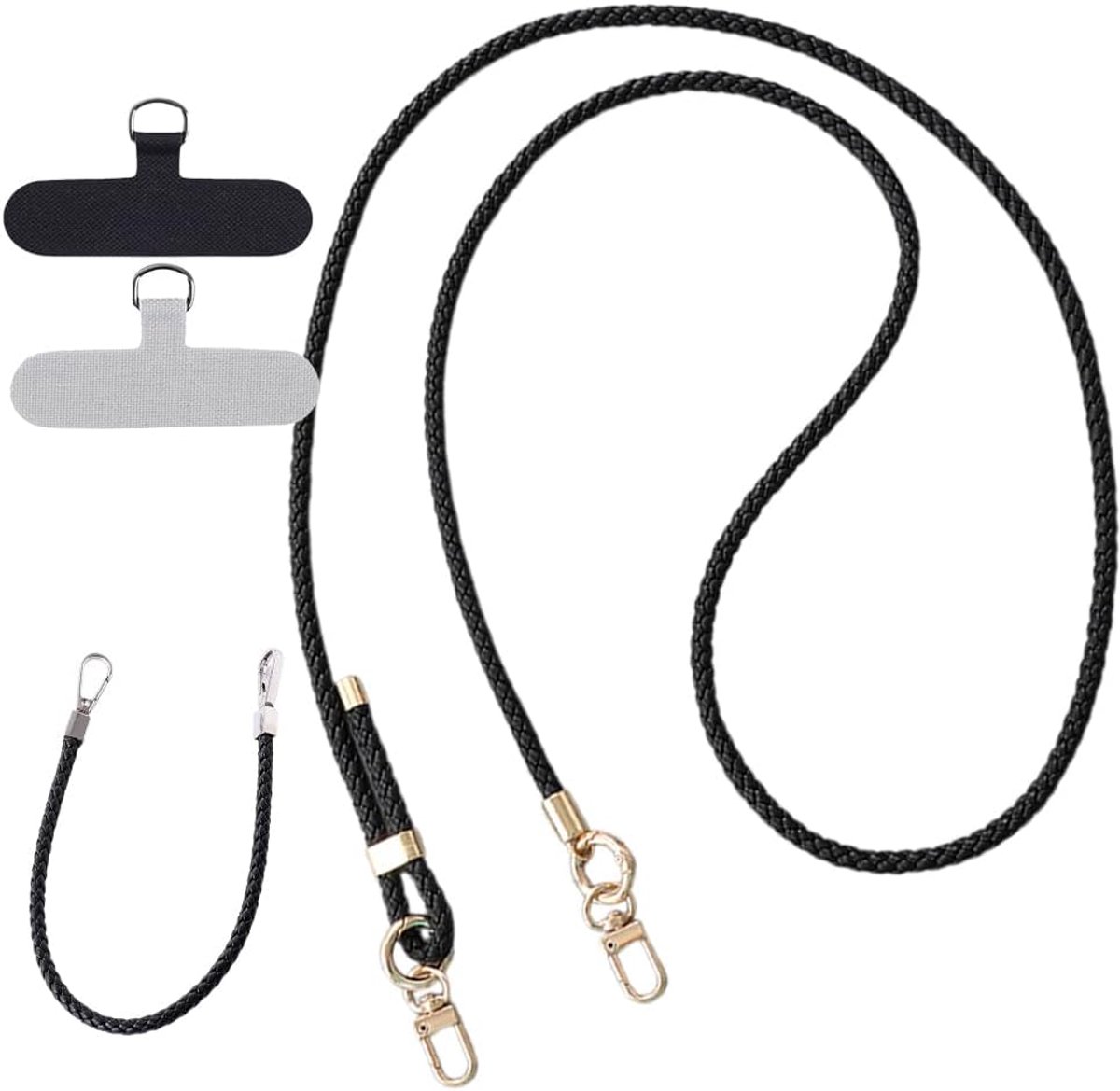 Telefoonkabel 2 Stuks - Vlechtwerk - Verstelbare Spacers - Ideaal voor dagelijks gebruik - ShopVlot