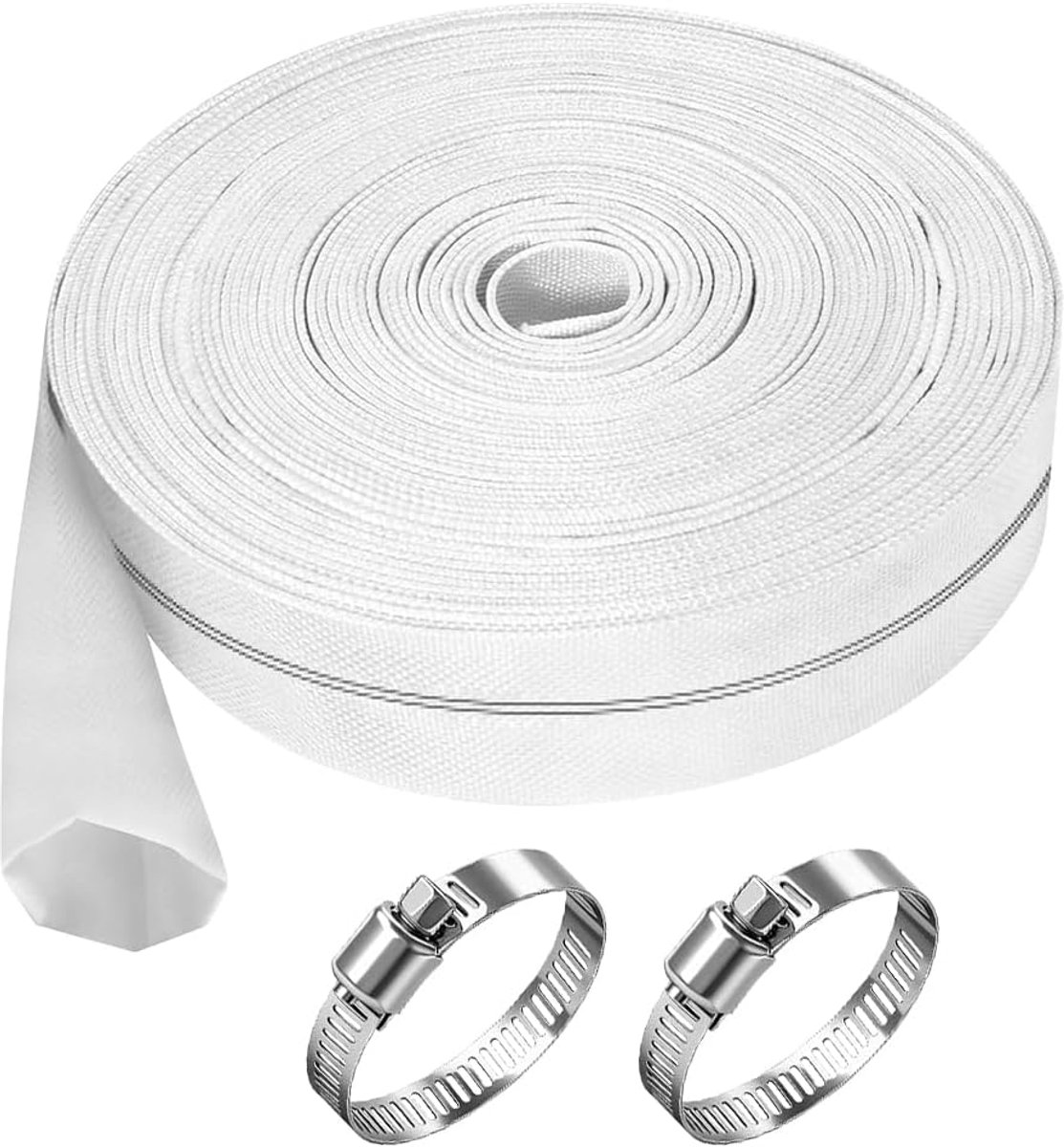Flat hose 32 mm - 20 meter weefselslang - voor vuilwaterpompen - ideaal voor tuinirrigatie - ShopVlot