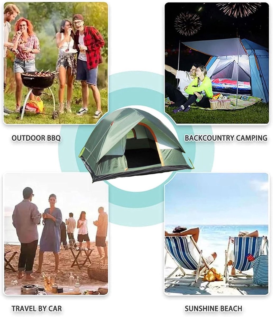 Kampeertent - Tunneltent Backpacktent - Buiten Kamperen - Automatisch Opzetbaar - 3-4 Personen - A