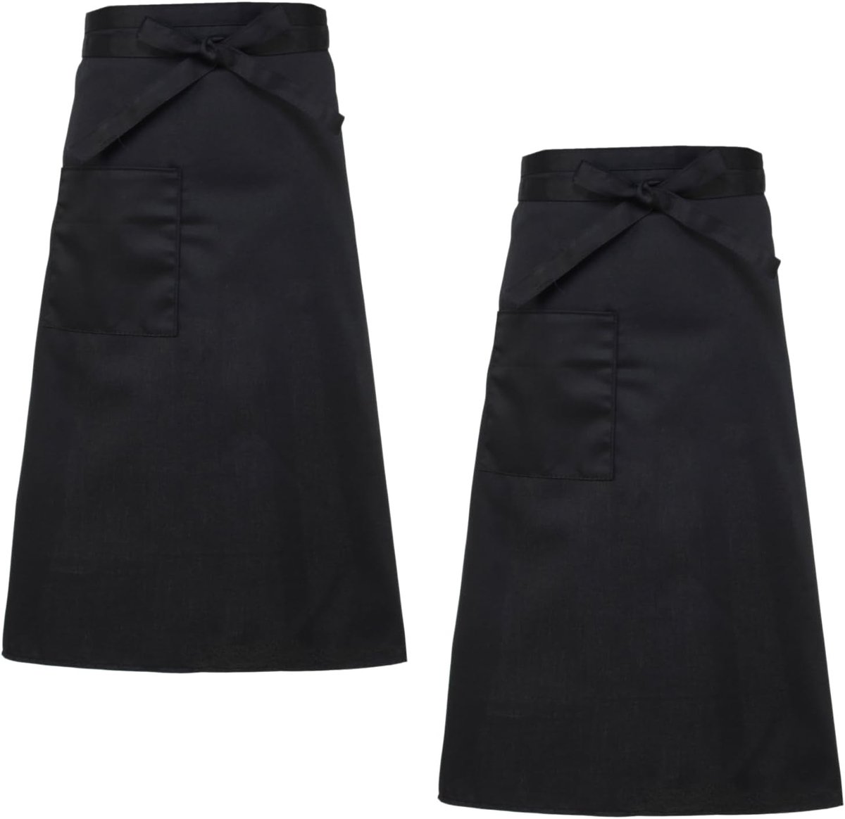 Schort catering 69 x 68 cm - zwart - half server schort - perfect voor restaurant en keuken - ShopVlot