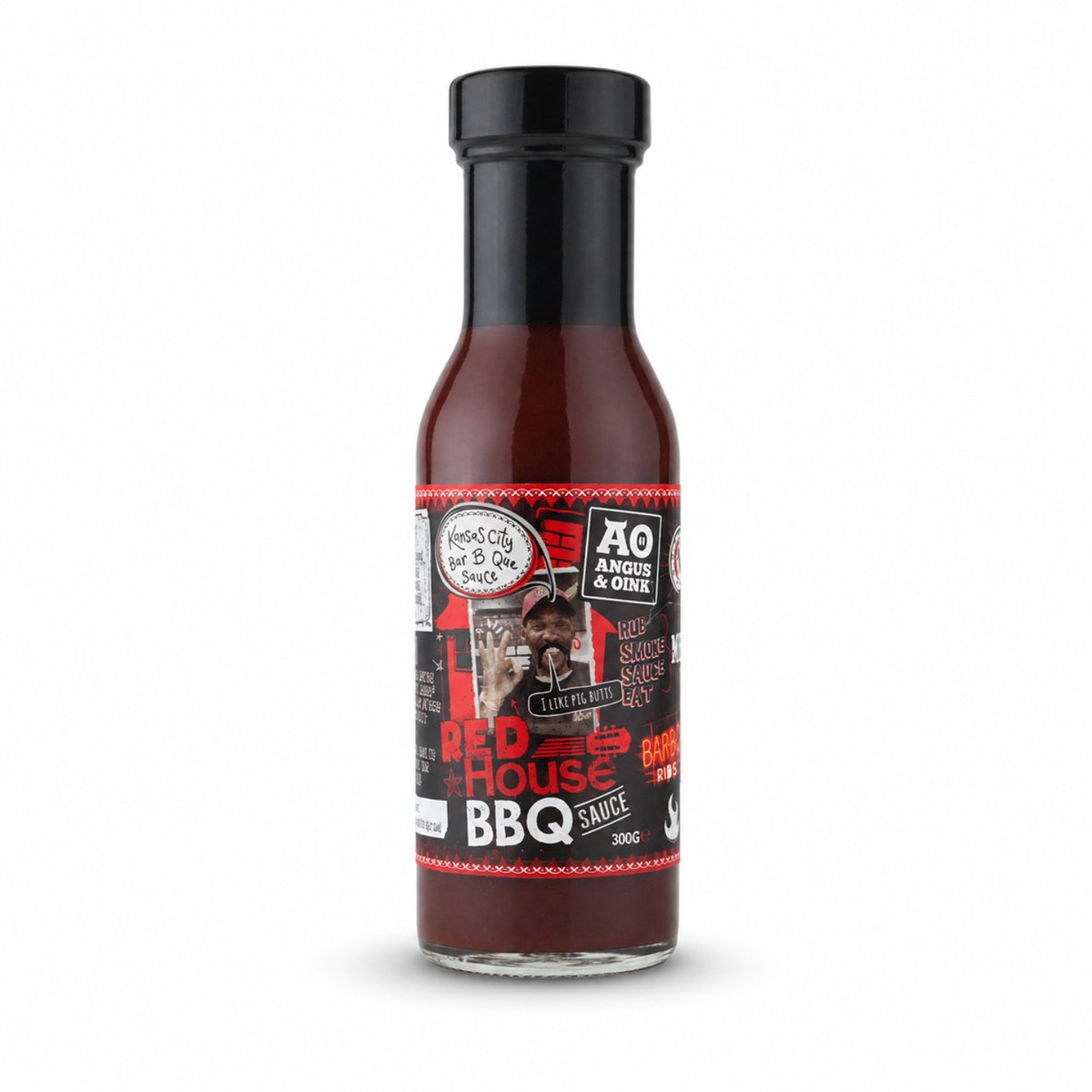 Angus & Oink - Red House - BBQ Saus - Zoet en Sticky Glaze - 300g - Kansas-City Stijl
