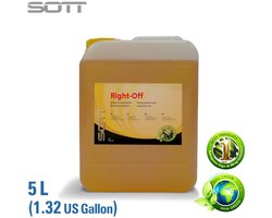 SOTT Right-Off Adhesive Remover 5L - Universele Lijmoplosser - Verwijdert Lijmresten, Teer, Vet, Kauwgom en Verf - pH-Neutraal en Veilig voor Alle Oppervlakken