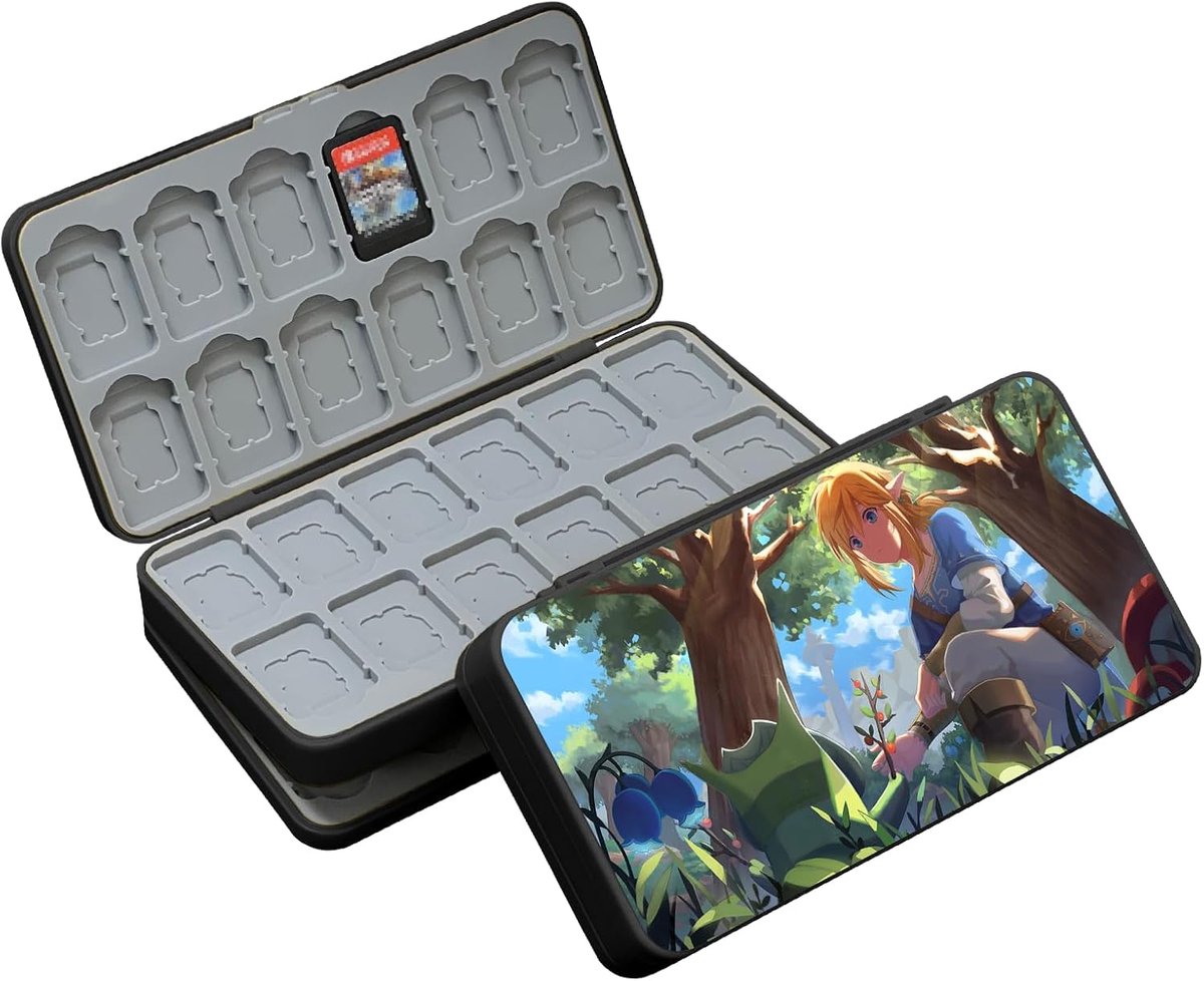 Kaartbeschermcase voor speelkaarten - Switch game card case - 24 kaart- en 24 SD-slot - Bescherming en organisatie - SnelShoppen