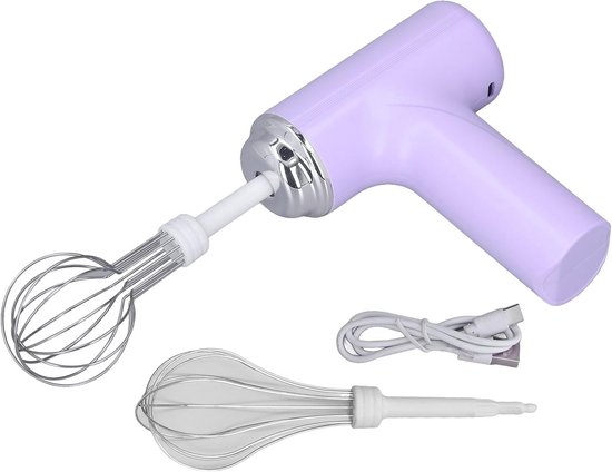 Elektrische Eierklopper - Draadloze Handmixer Garde - Snel Beslag Maken - 3 Snelheden Instelbaar — afbeelding 5