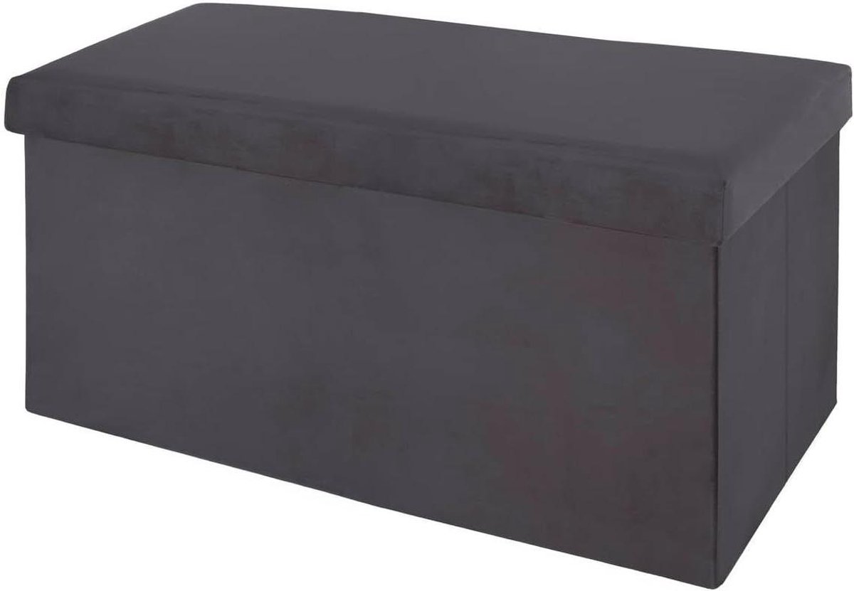 Zitzak Opvouwbaar - Poef met Opbergruimte - Extra Zitplaats - Met Verborgen Opbergvak - 76.6 x 38 x 37.5 cm