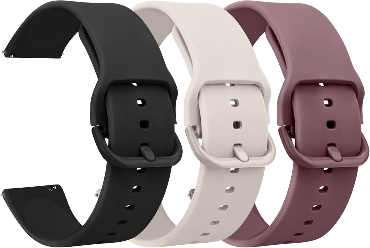 Horlogeband 20mm/22mm - Siliconen - Vervangbare band met snelle bevestiging - Geschikt voor vrouwen en mannen - SnelShoppen